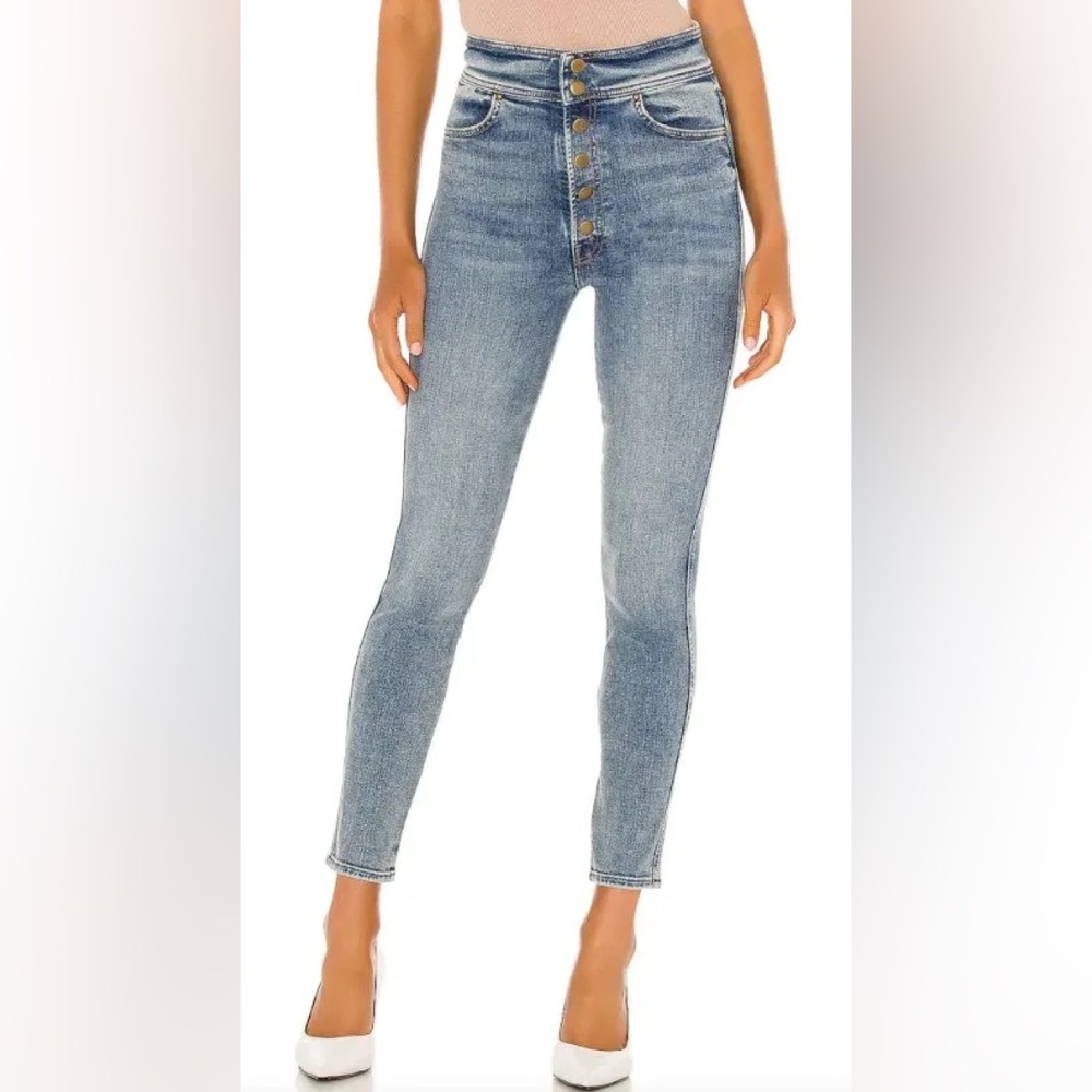 MOTHER The Swooner Snapped Ankle Jeans Bonfire Lighting Size 27